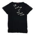 nwt vintage y2k hysteric glamour “take me to the other side” black mesh top