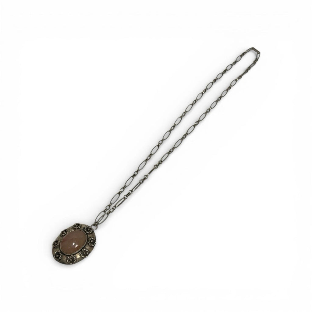 vintage orno poland sterling silver brutalist necklace