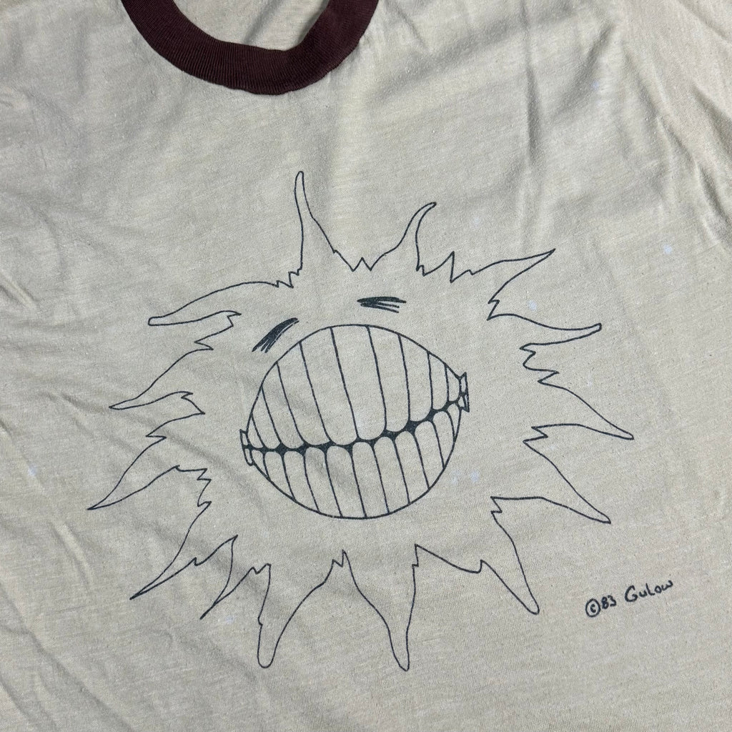 vintage 1983 gulow smiley sun ringer tee