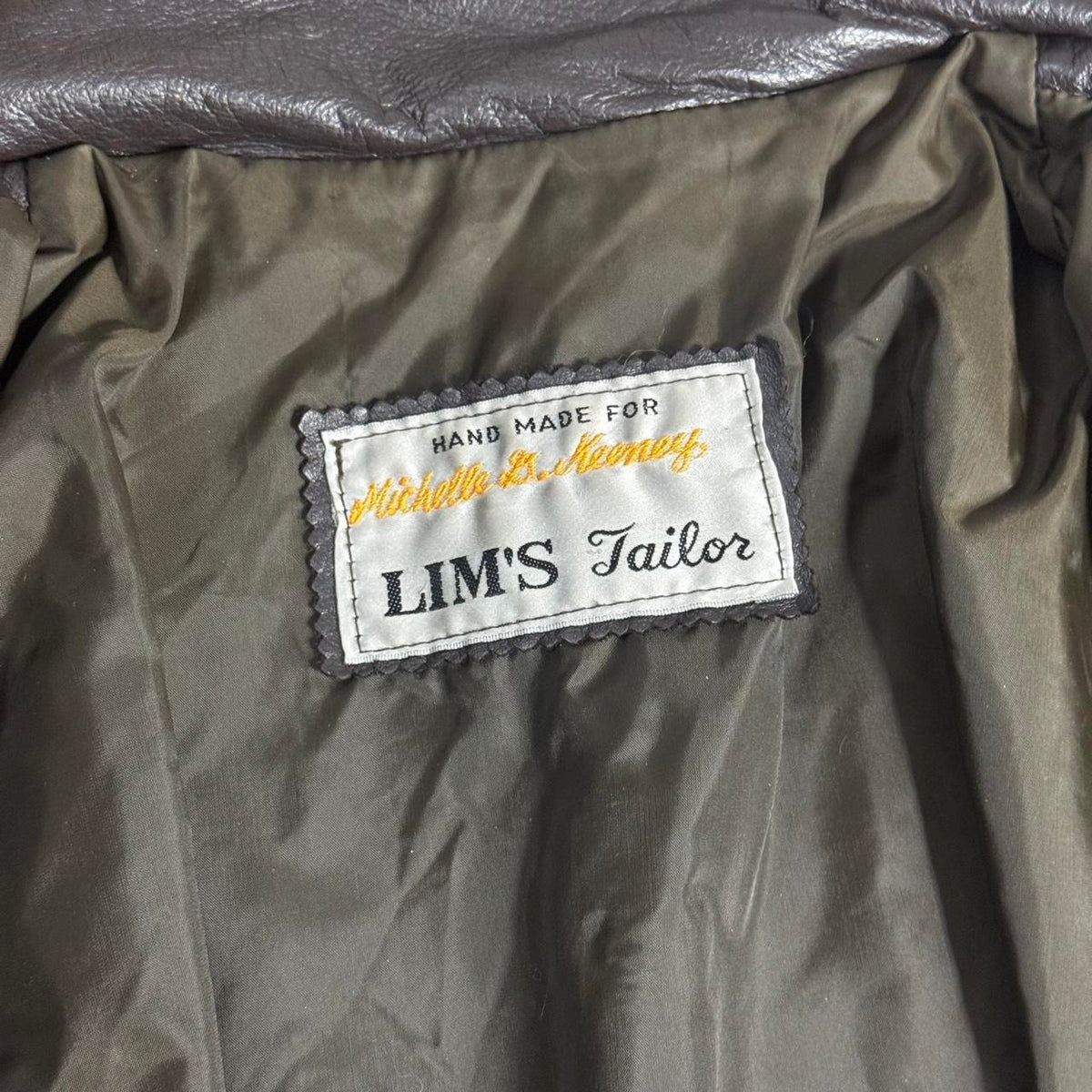 vintage 1970s lim’s tailor bespoke dark brown leather zip jacket