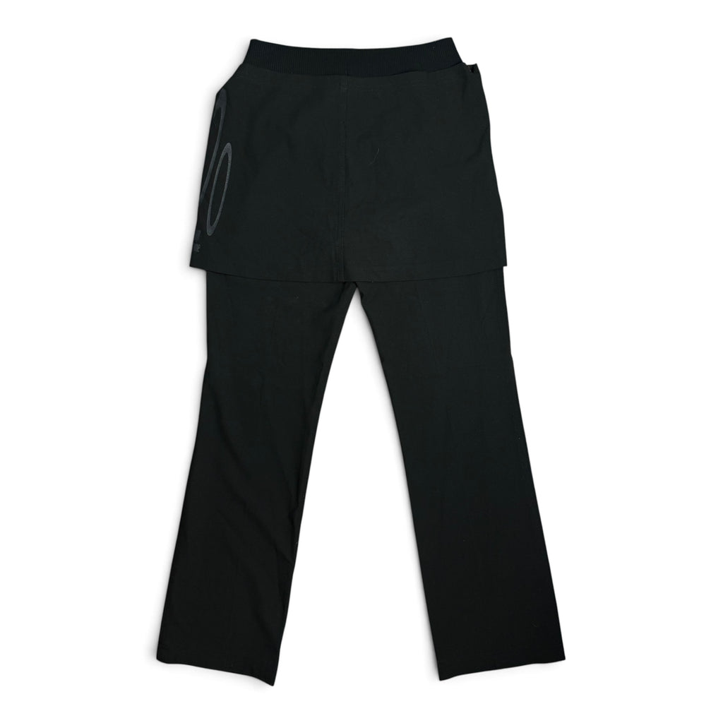vintage y2k cop copine paris 2 in 1 black trousers with removable skirt overlay