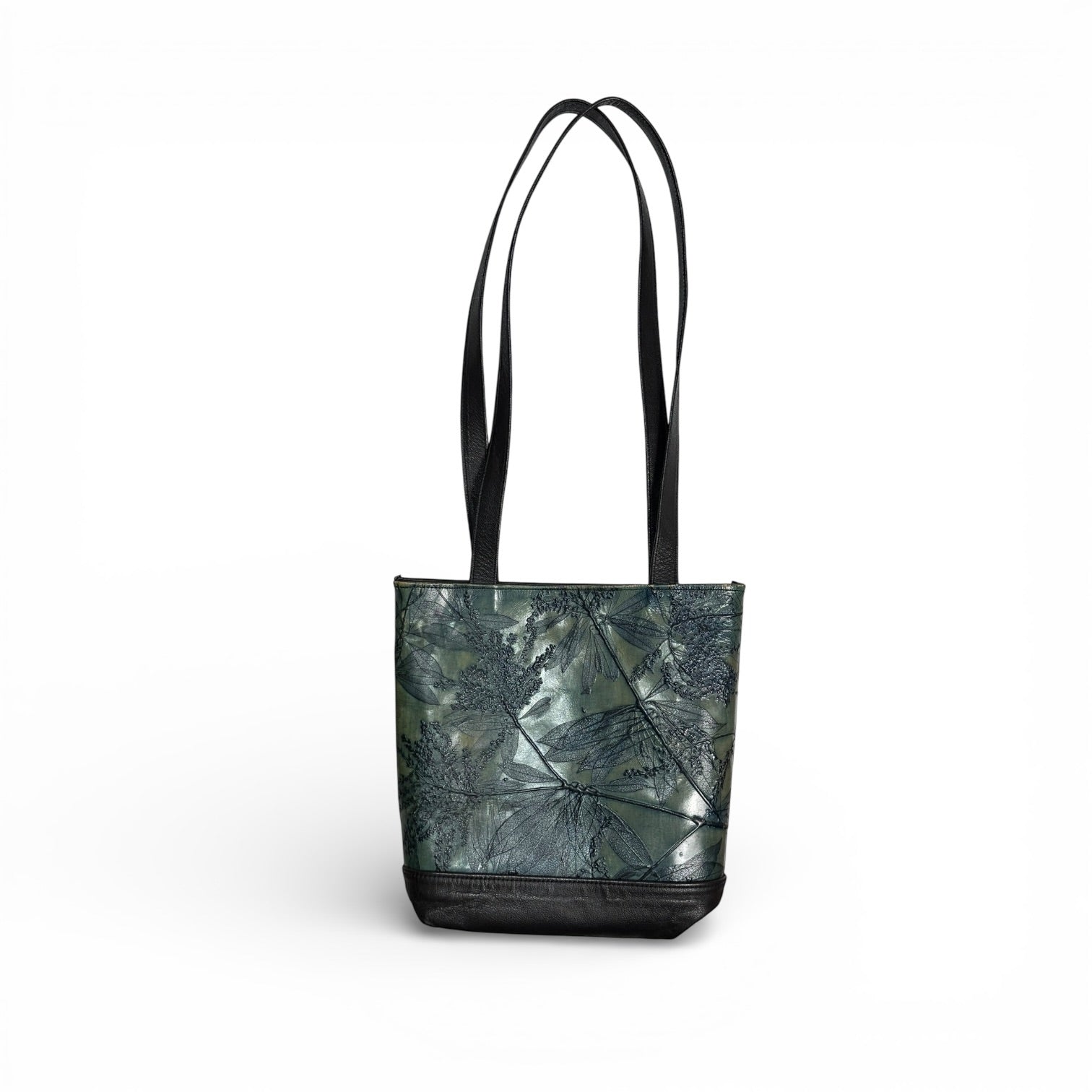 vintage leaf leather whiting collection hand tooled botanical bag