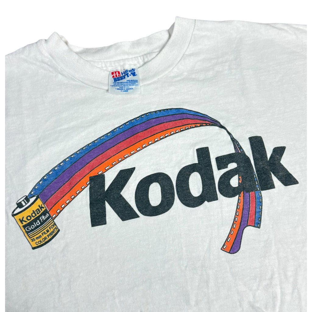 vintage 90s kodak gold plus 35mm film rainbow graphic tee