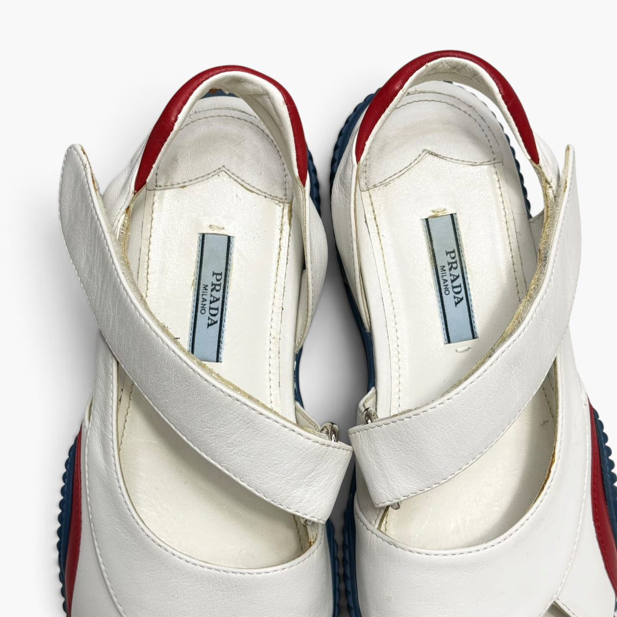prada ss 2014 multicolor leather velcro chunky platform sandals