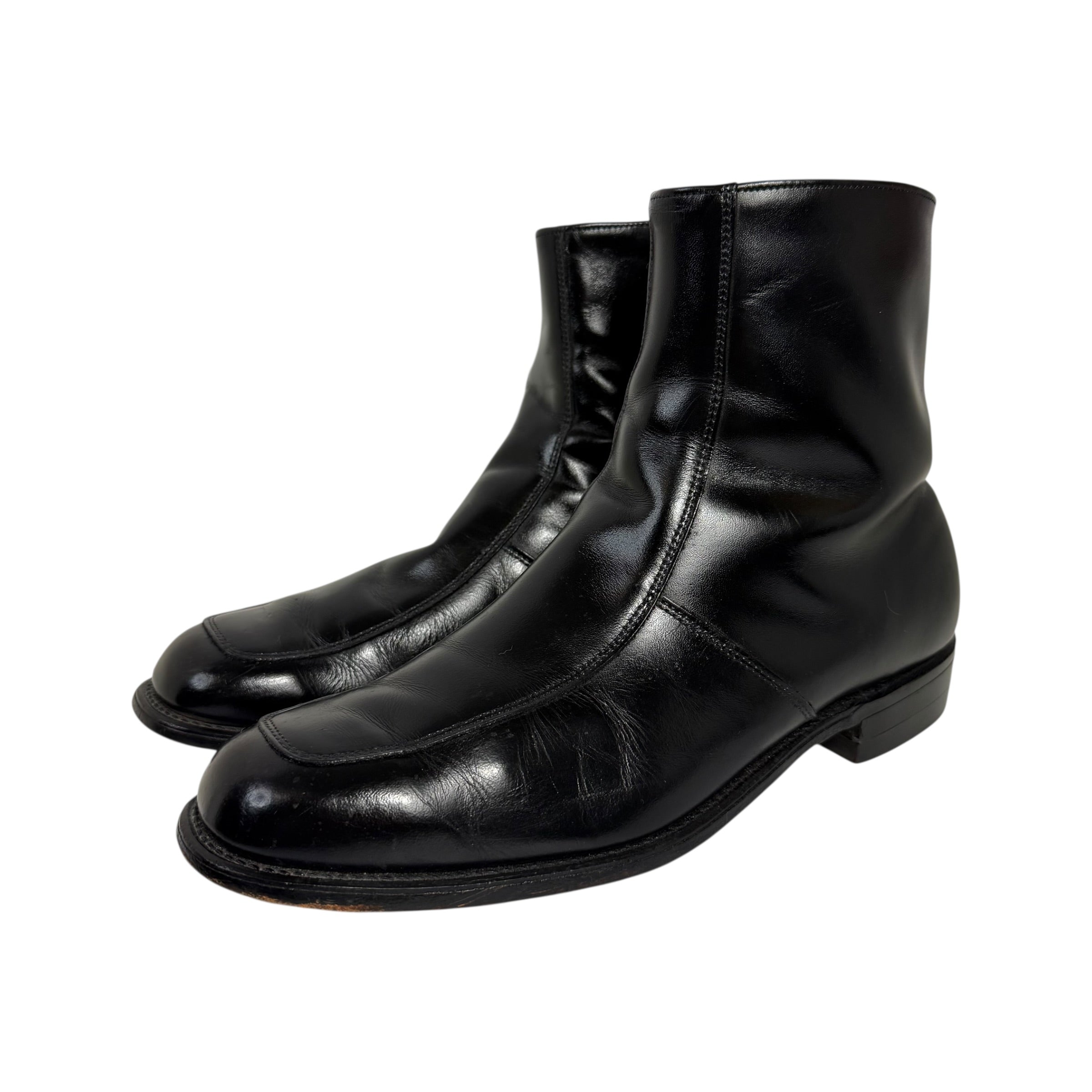 vintage executive imperials black leather side zip ankle boots