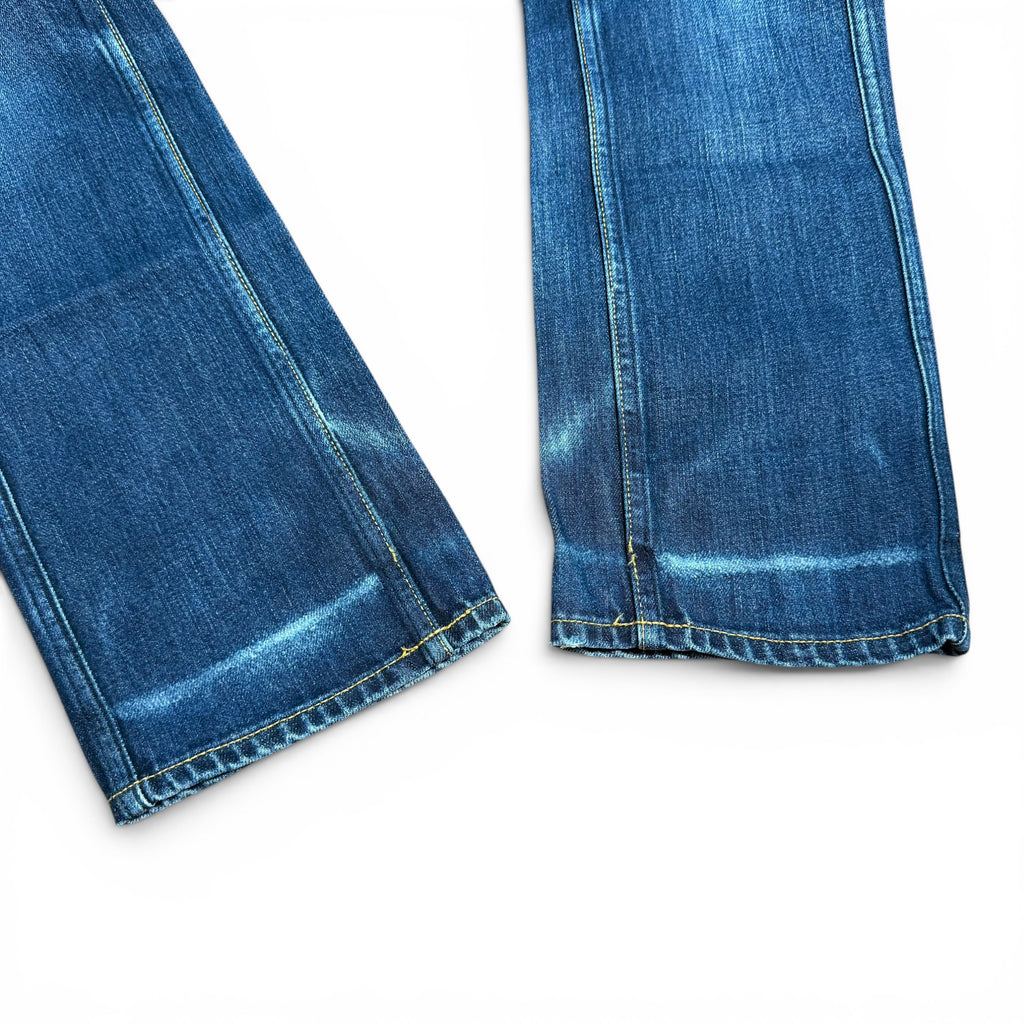 bluco work garment standard distressed indigo japanese denim button fly jeans