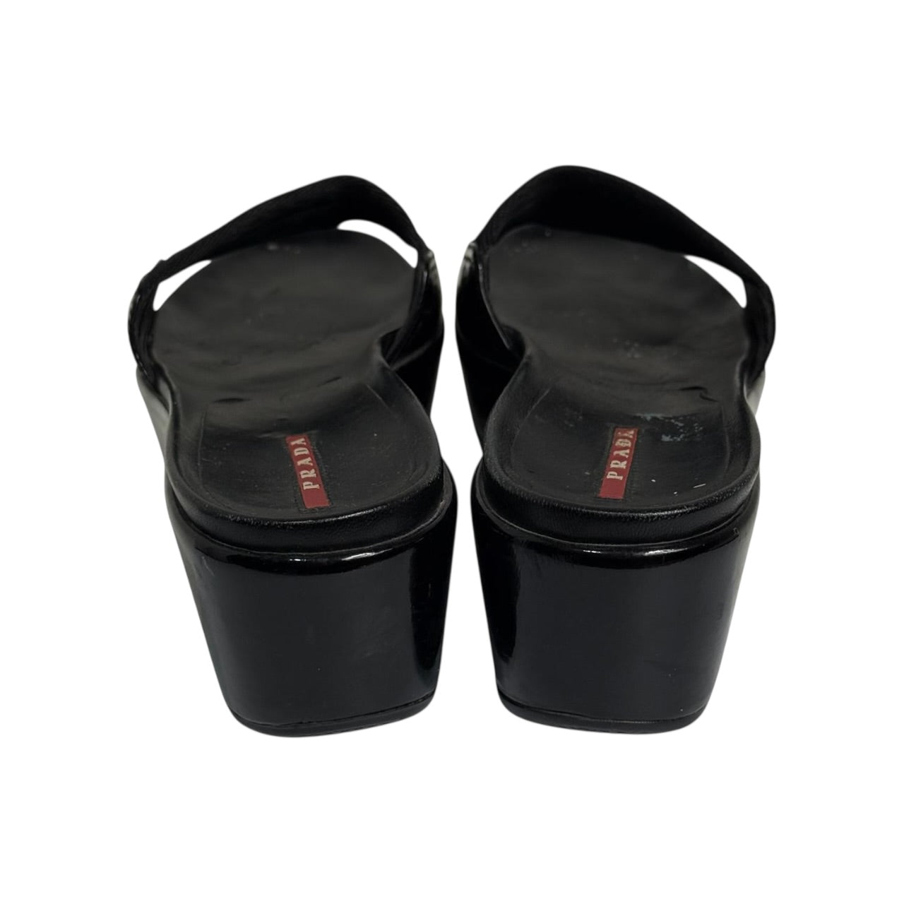 vintage prada platform wedge sandals