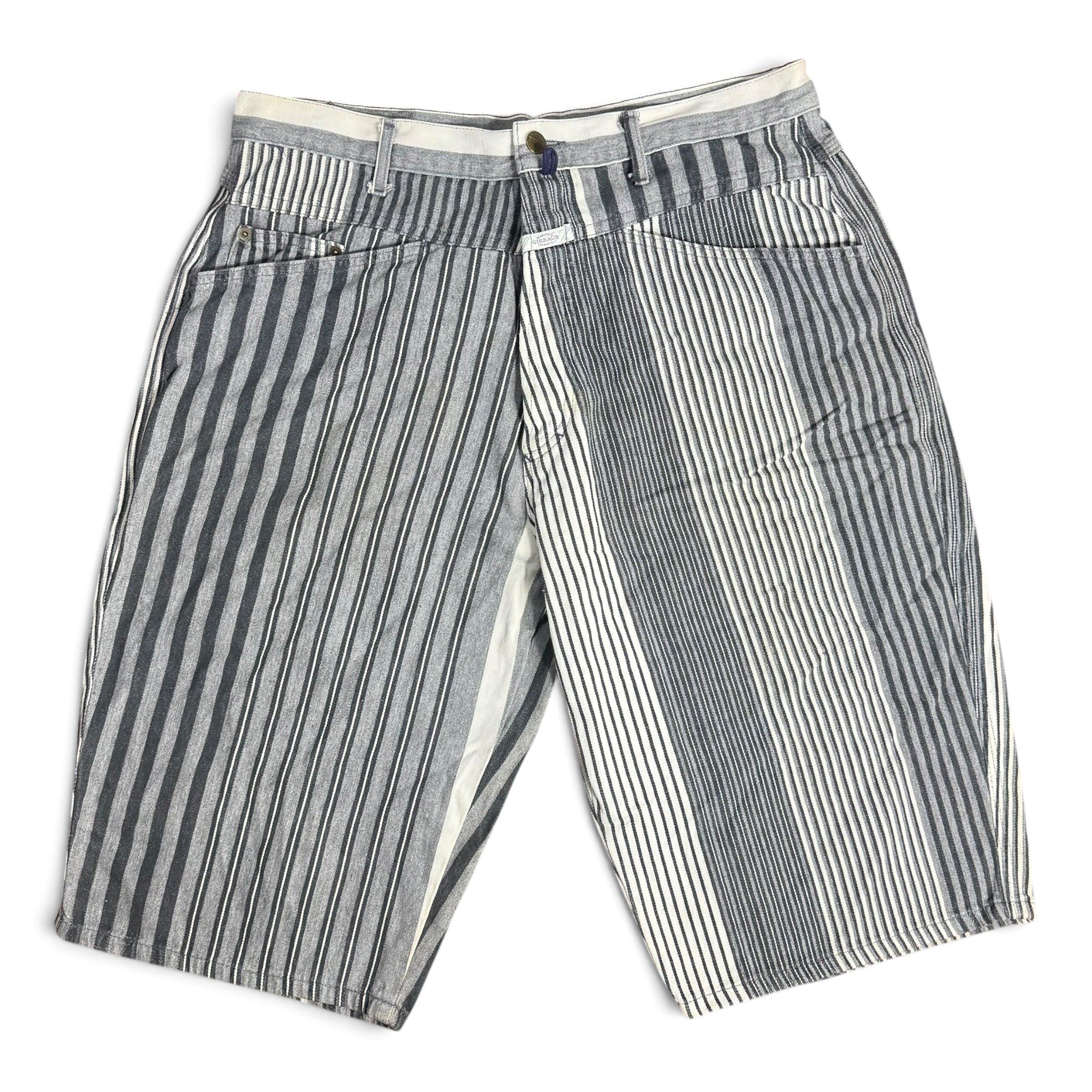 vintage marithe francois girbaud striped denim shorts
