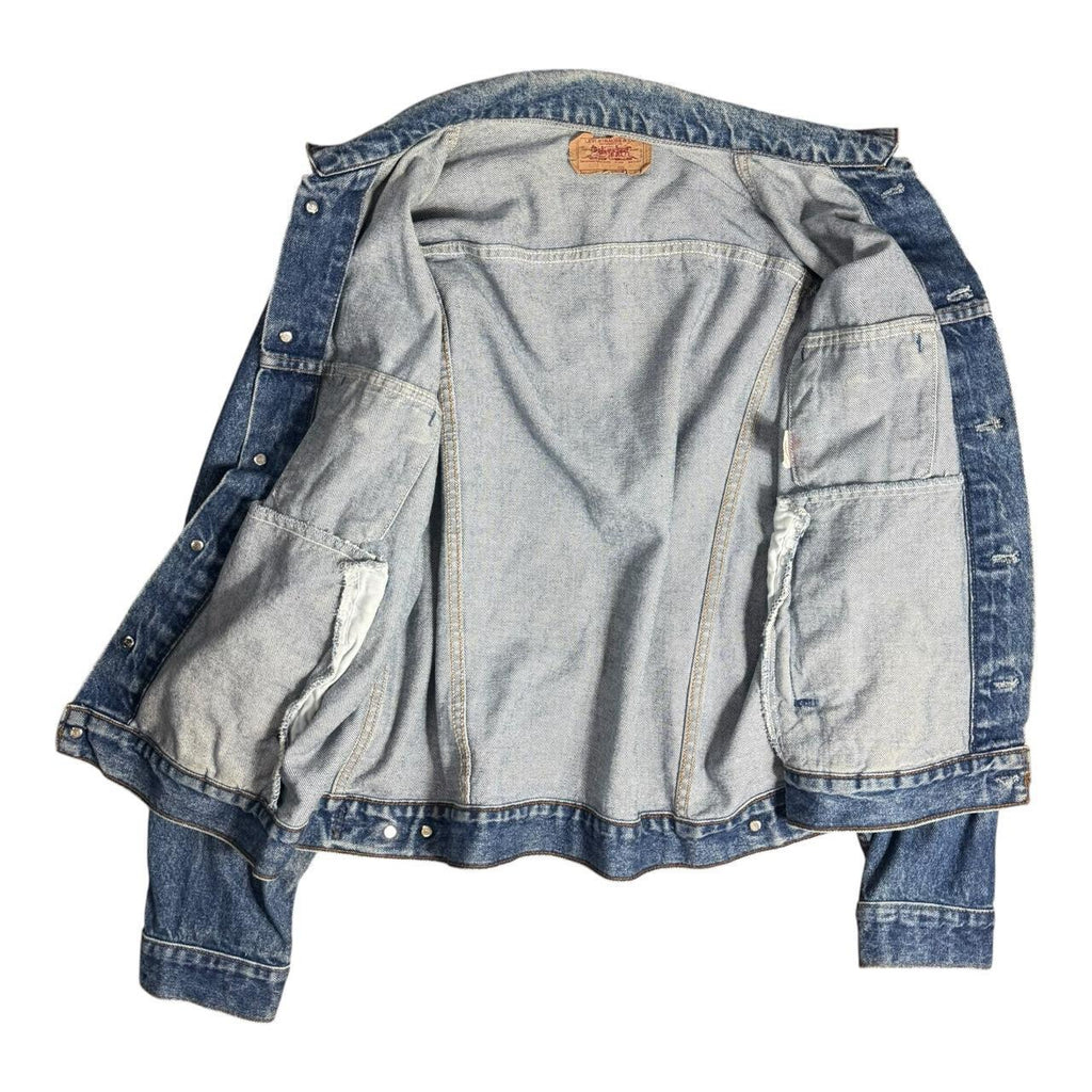 vintage 80s levis 70507 0216 usa made medium wash denim trucker jacket