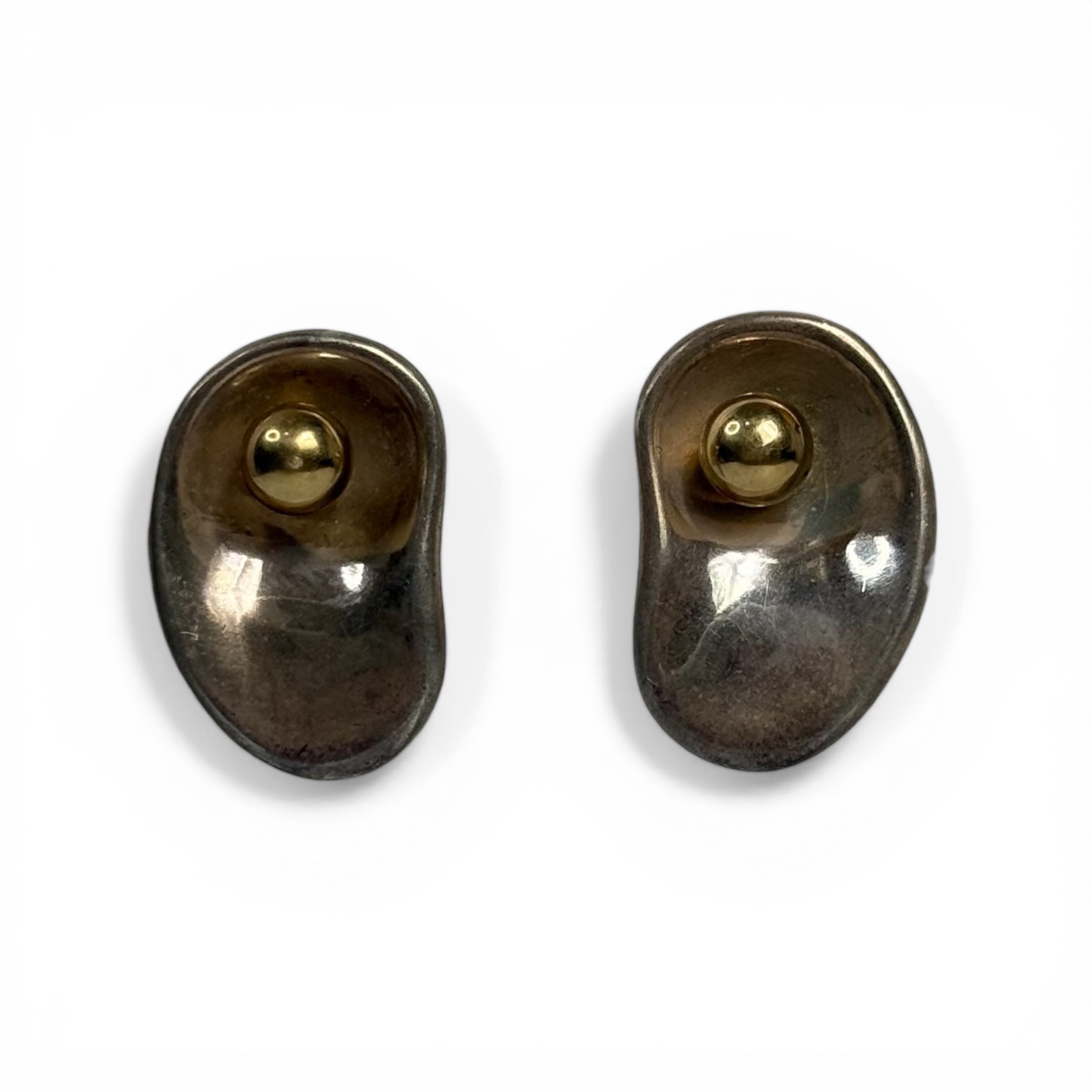 vintage robert lee morris rlm studio sterling silver + 14k earrings