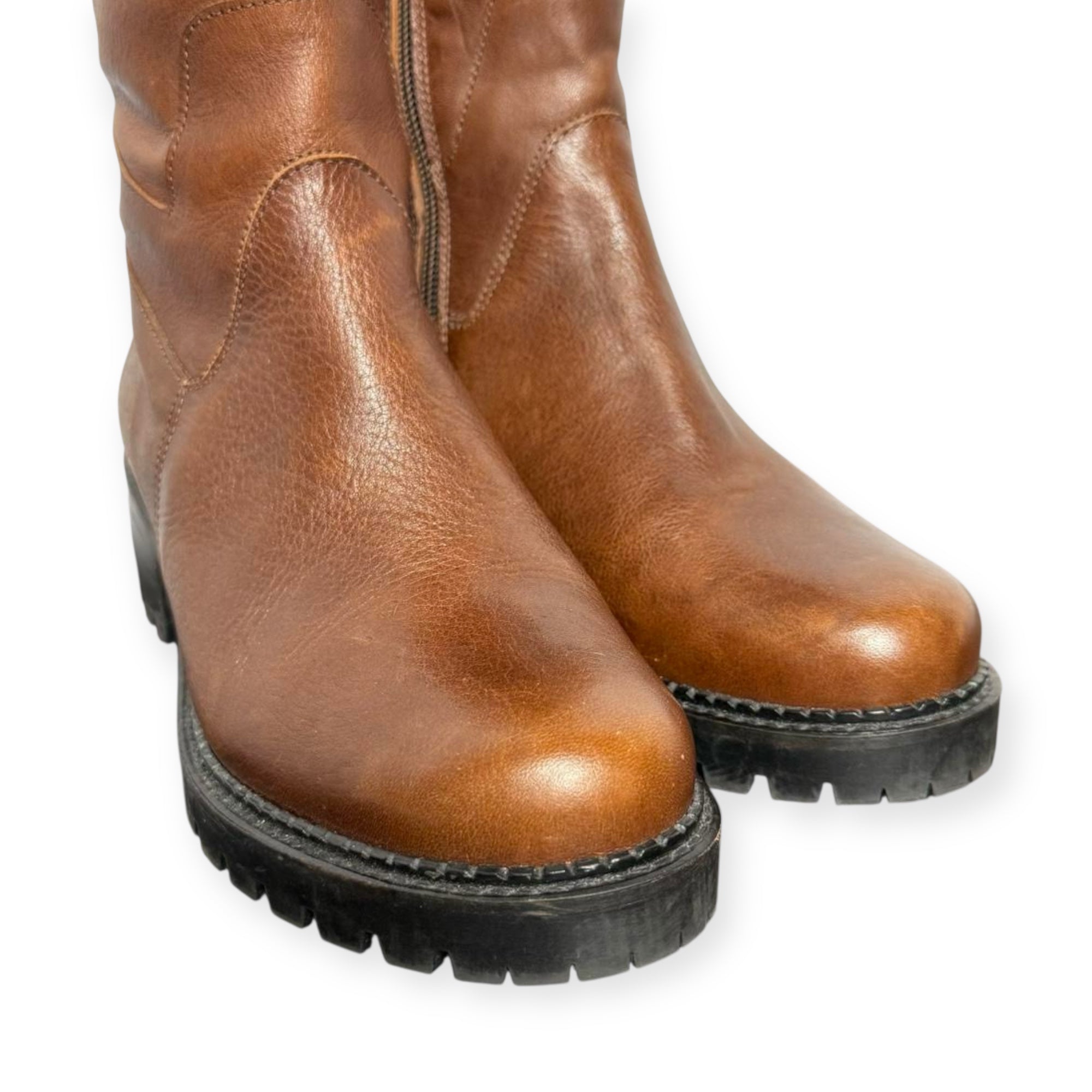 ted & muffy brown leather knee high riding boots