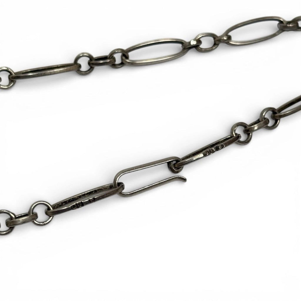 vintage orno poland sterling silver brutalist necklace