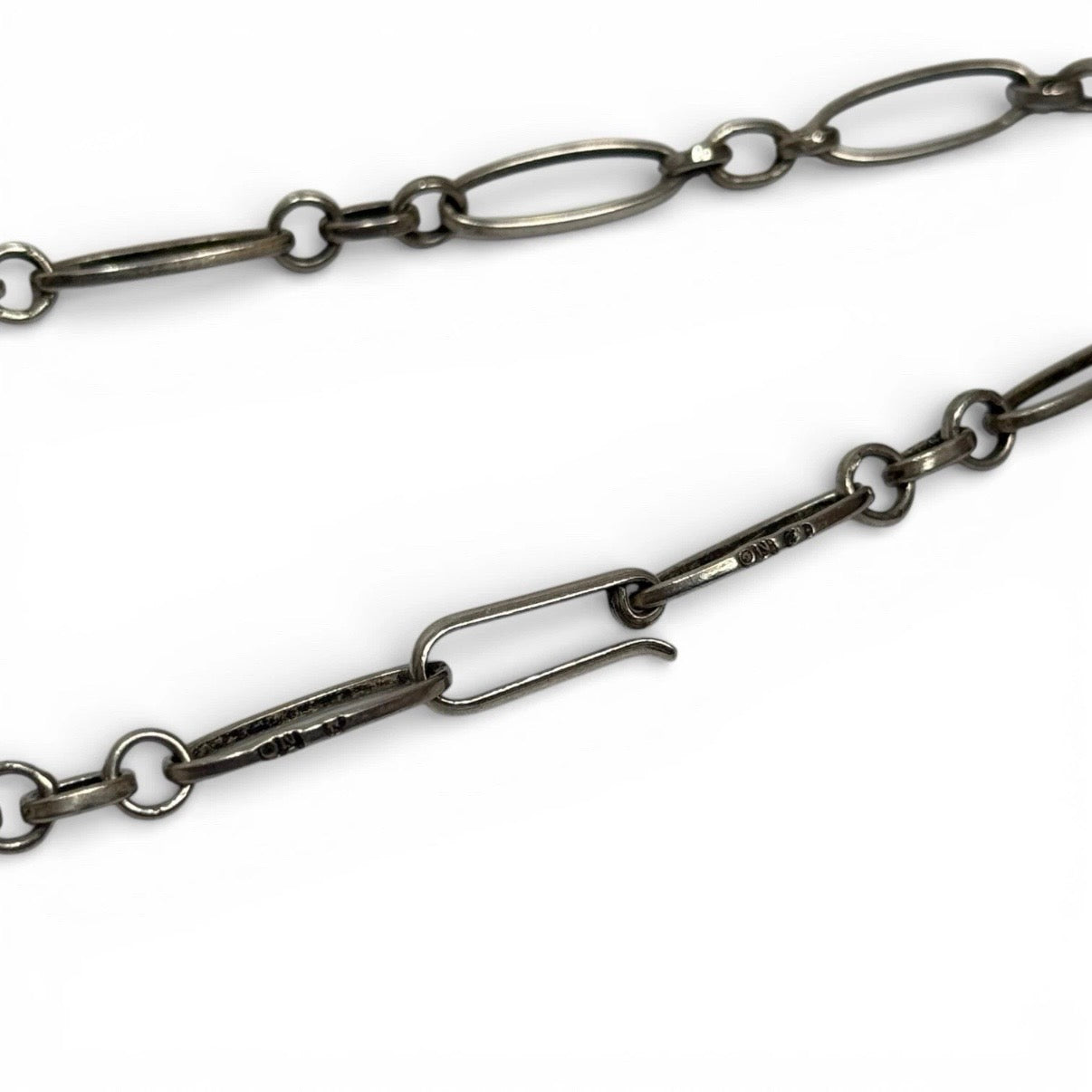 vintage orno poland sterling silver brutalist necklace
