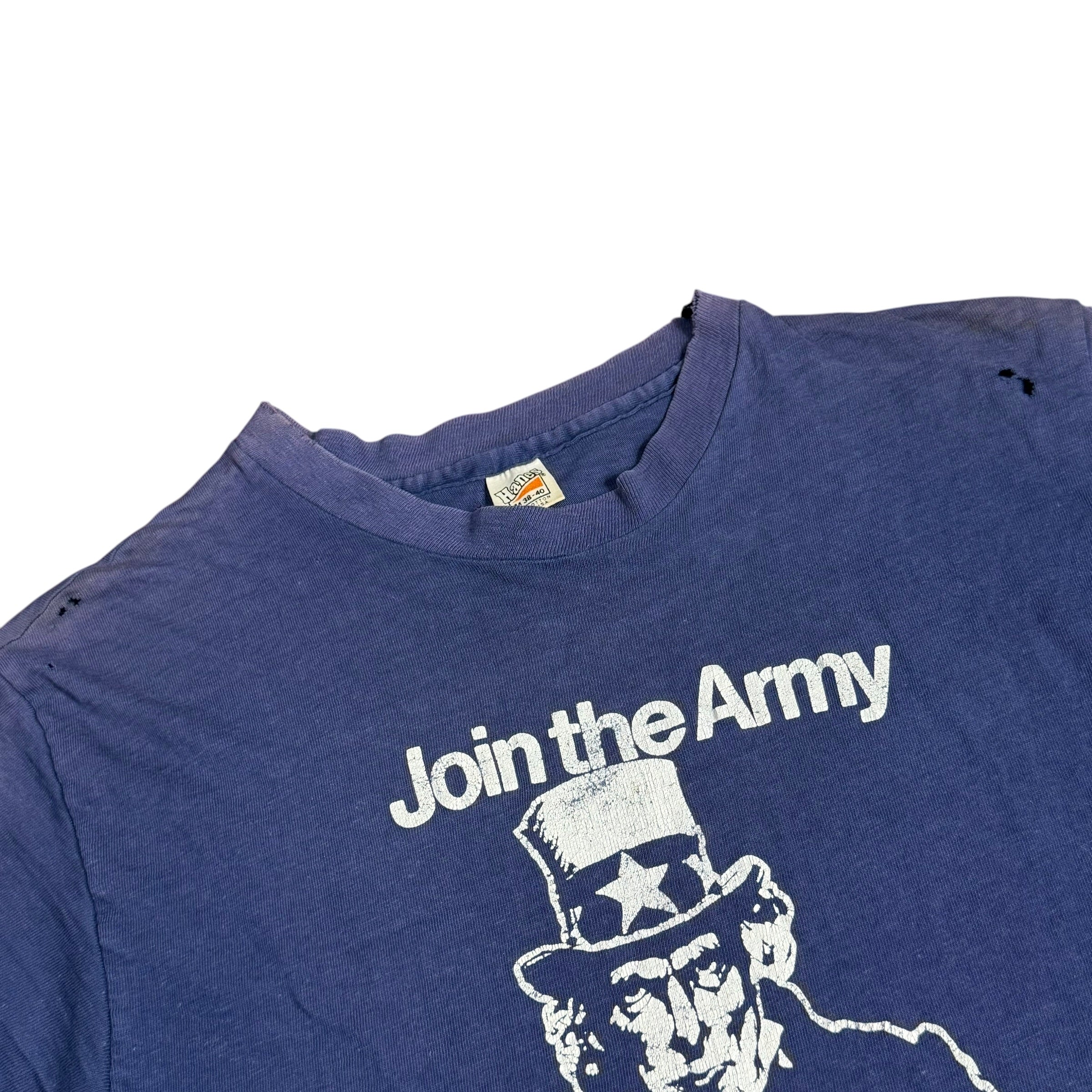 vintage 70s join the army uncle sam anti war graphic tee