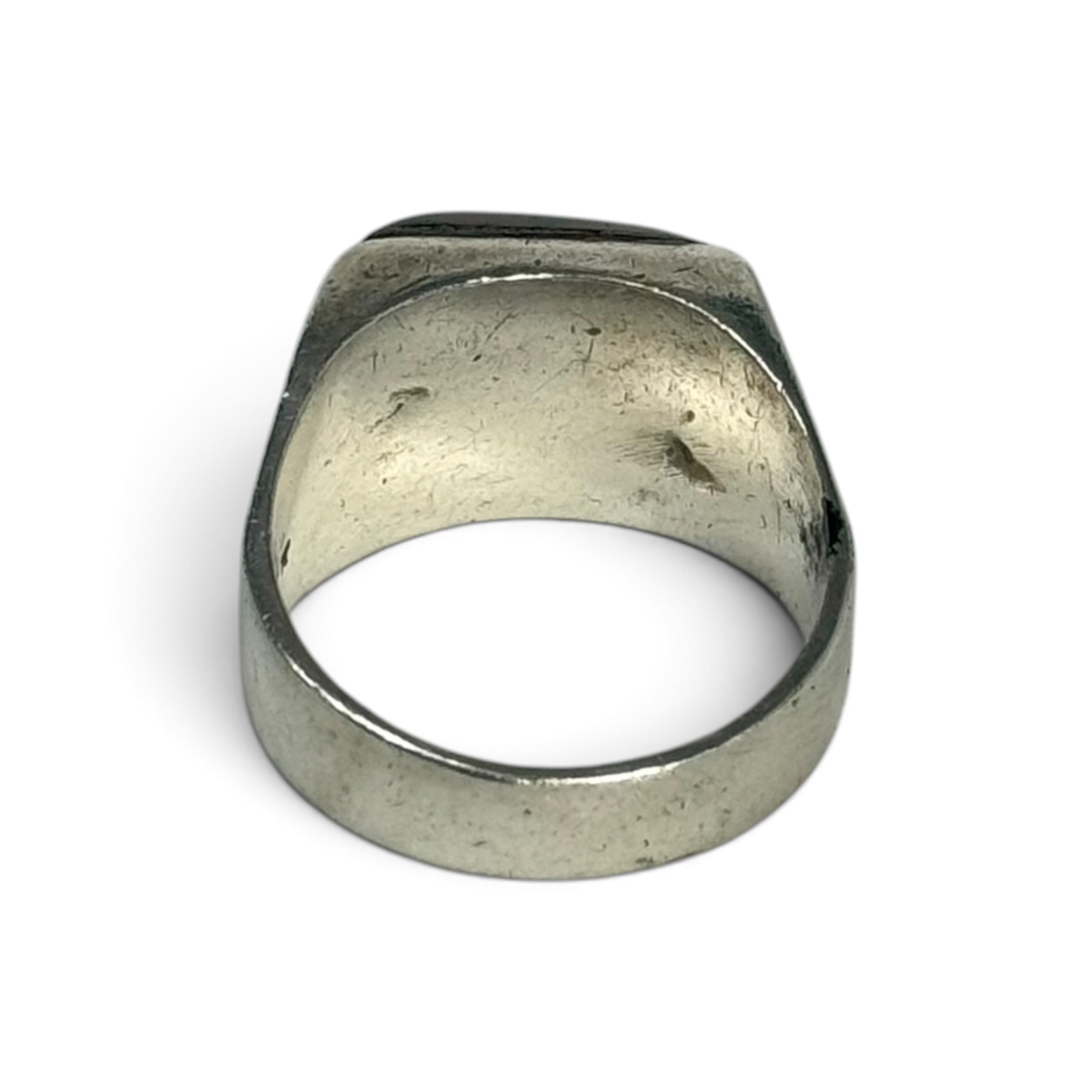 vintage mexican 925 sterling silver mahogany obsidian signet ring