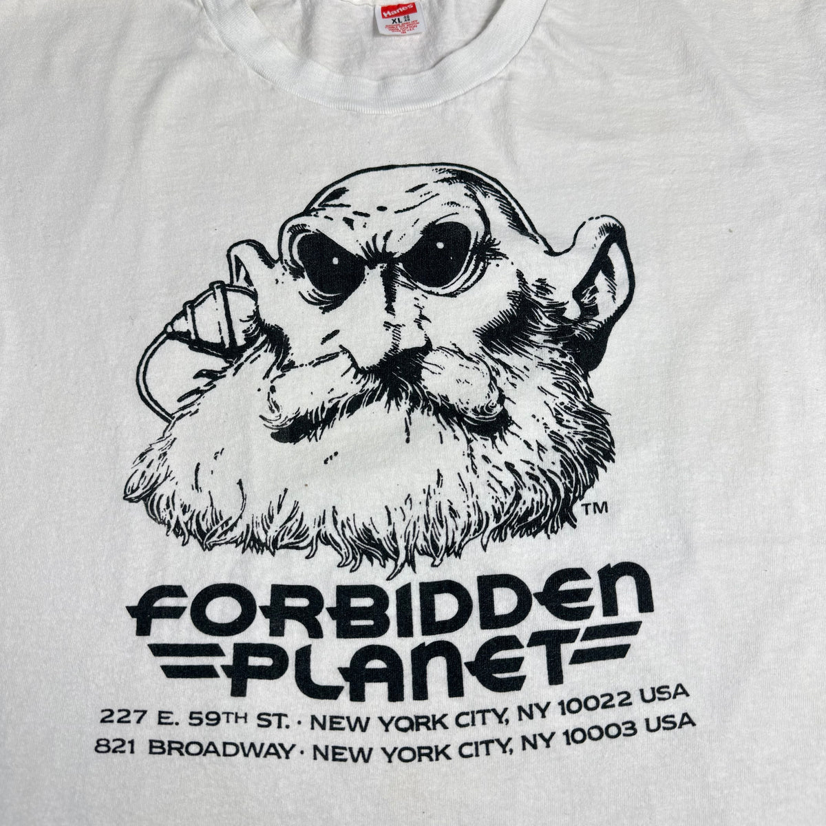 rare vintage 80s forbidden planet nyc comic shop graphic tee