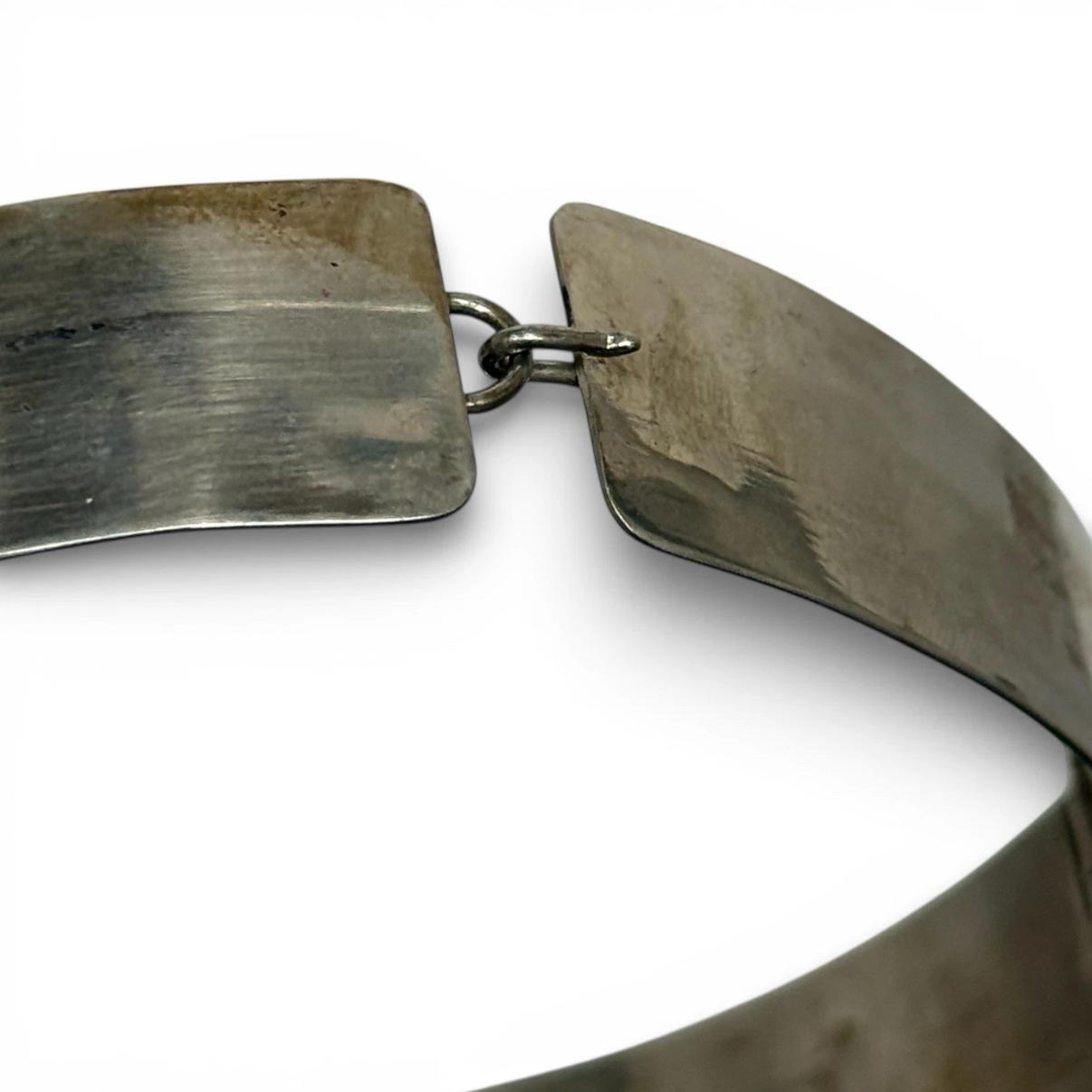vintage orno poland sterling silver brutalist choker necklace