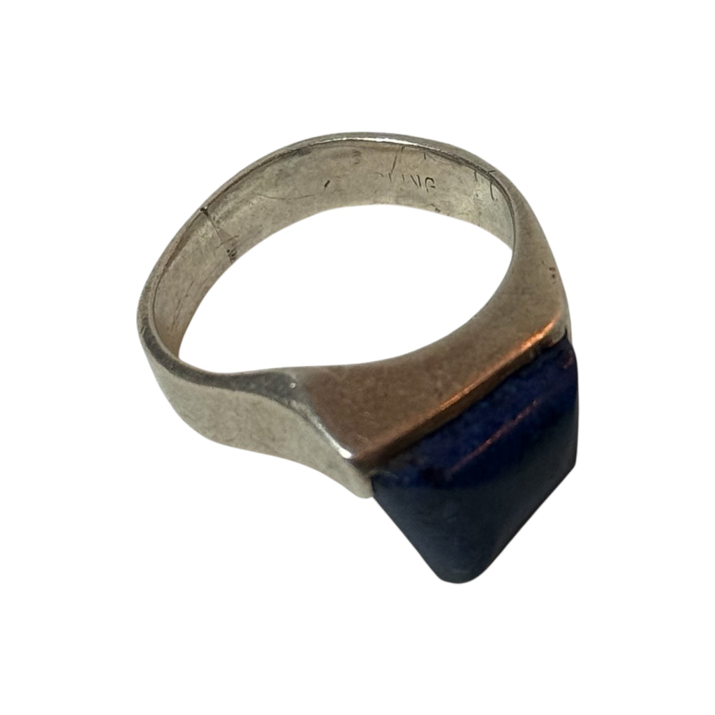 vintage artisanal silver & sodalite modernist ring