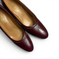 vintage loewe burgundy leather anagram logo pumps