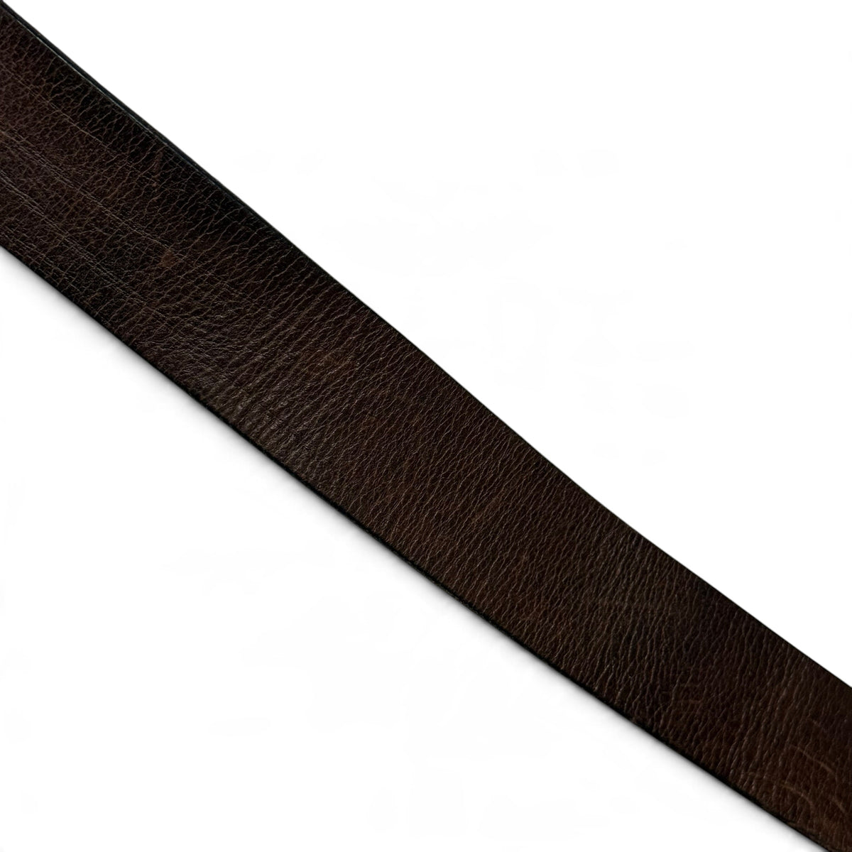 vintage diesel embossed metal logo buckle brown leather belt