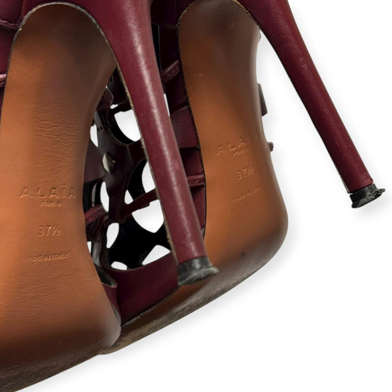 alaïa studded & caged stiletto heels