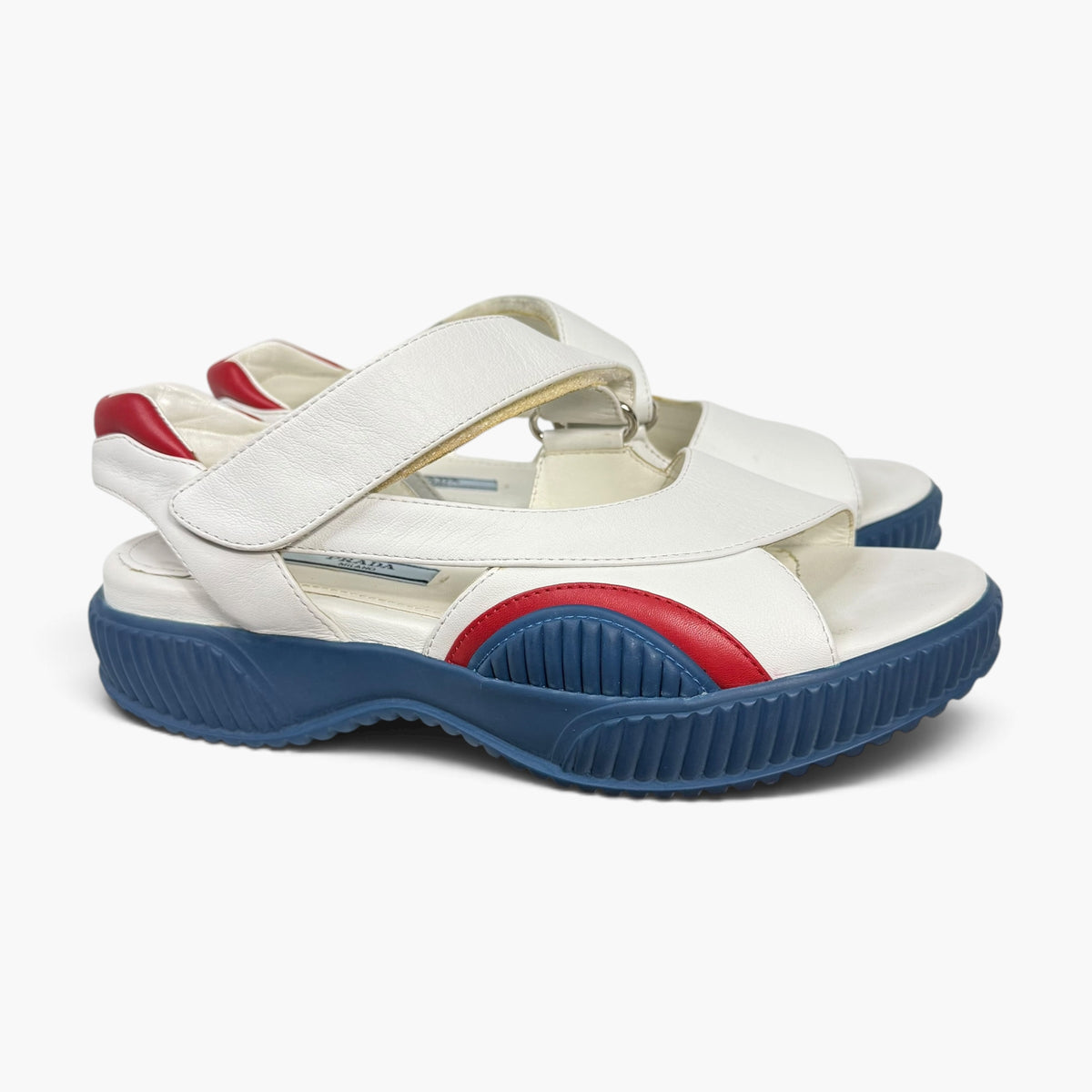 prada ss 2014 multicolor leather velcro chunky platform sandals