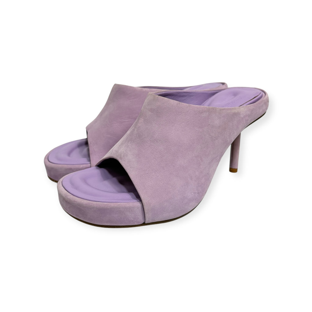 jacquemus purple suede les mules nuvola