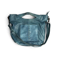 latico teal full grain leather whipstitch hobo crossbody bag
