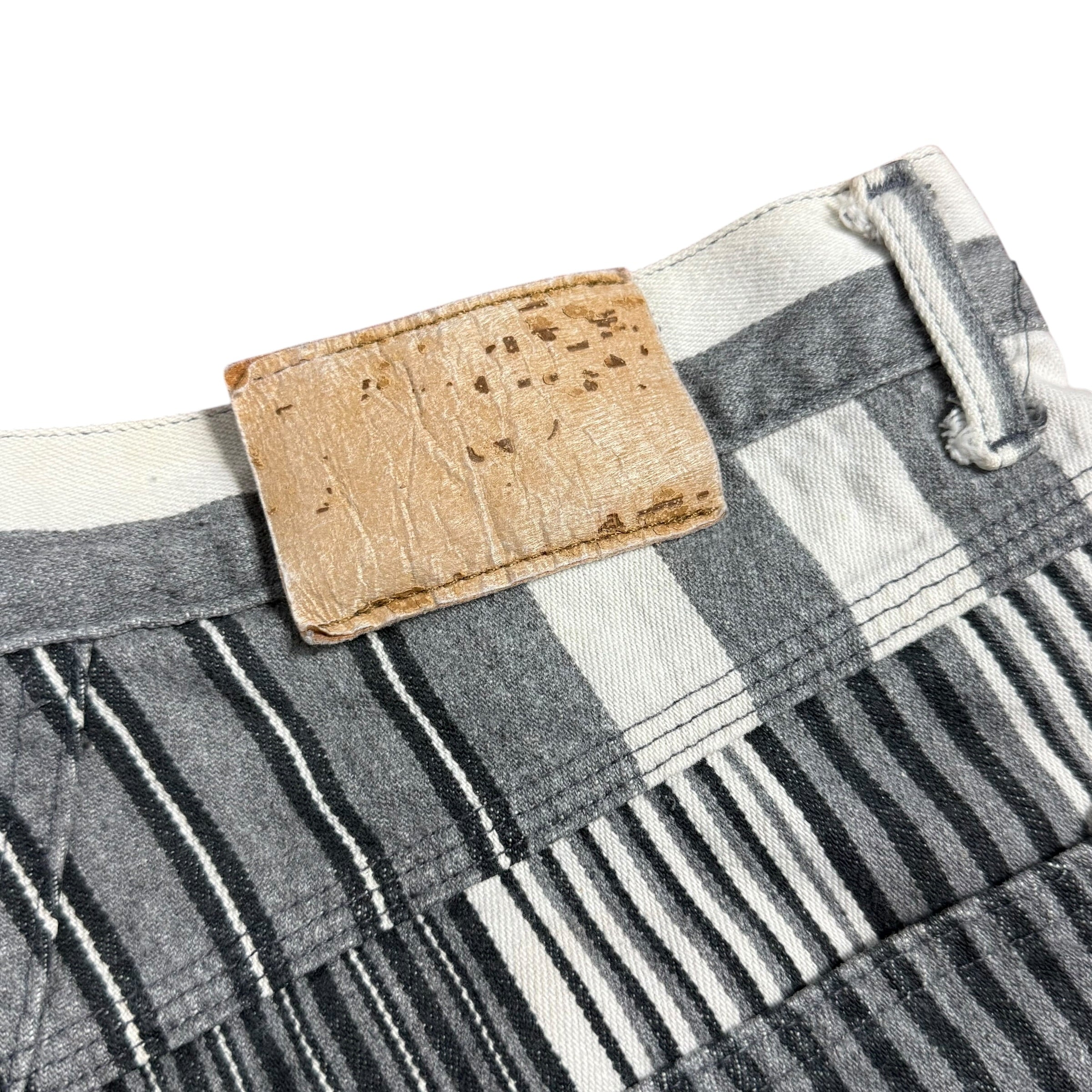 vintage marithe francois girbaud striped denim shorts
