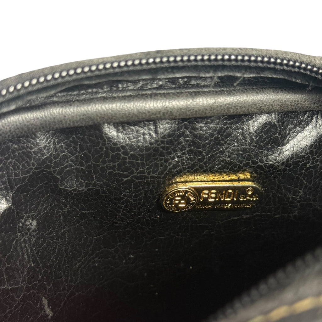 vintage 80s fendi pequin stripe crossbody camera bag