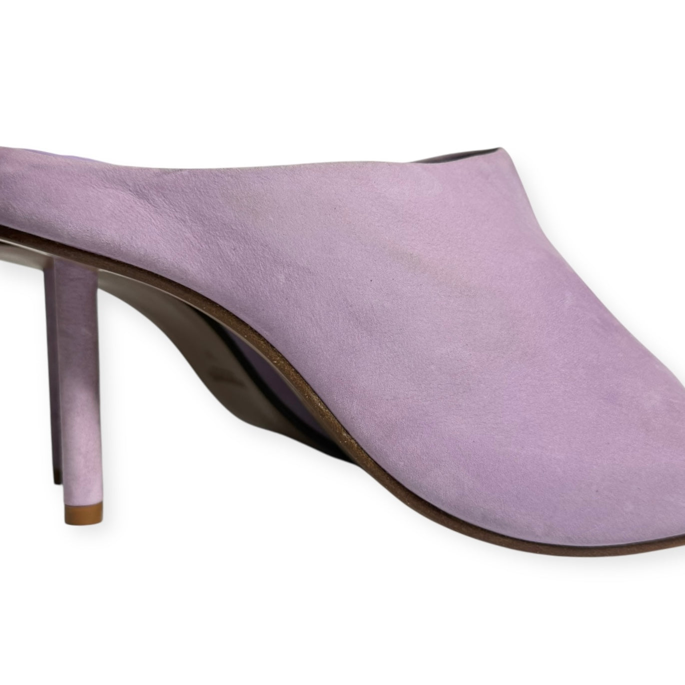 jacquemus purple suede les mules nuvola
