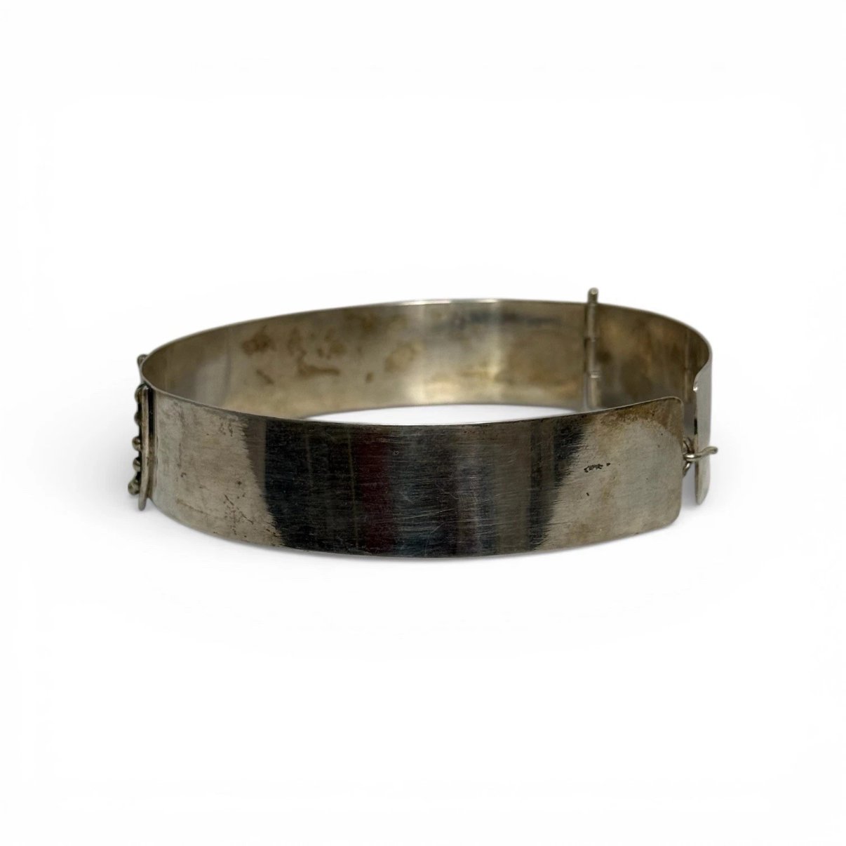 vintage orno poland sterling silver brutalist choker necklace