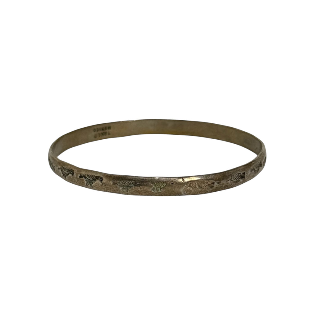 taxco mexico sterling silver bird bangle bracelet
