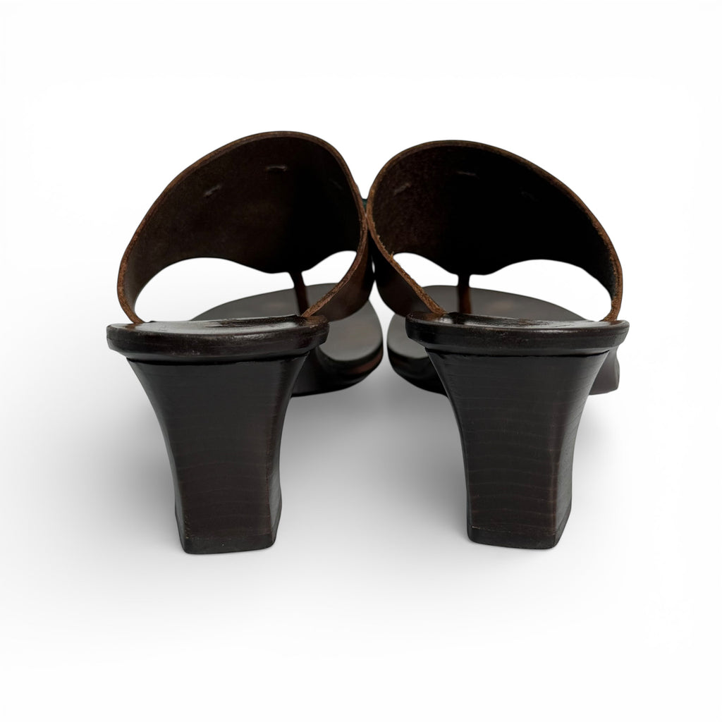 henry beguelin turquoise block heel thong sandals