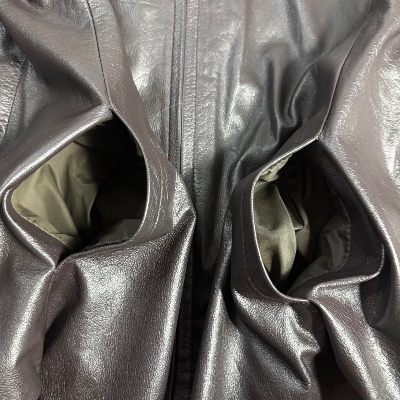 vintage 1970s lim’s tailor bespoke dark brown leather zip jacket