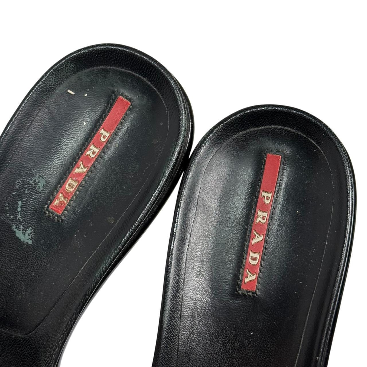 vintage prada platform wedge sandals