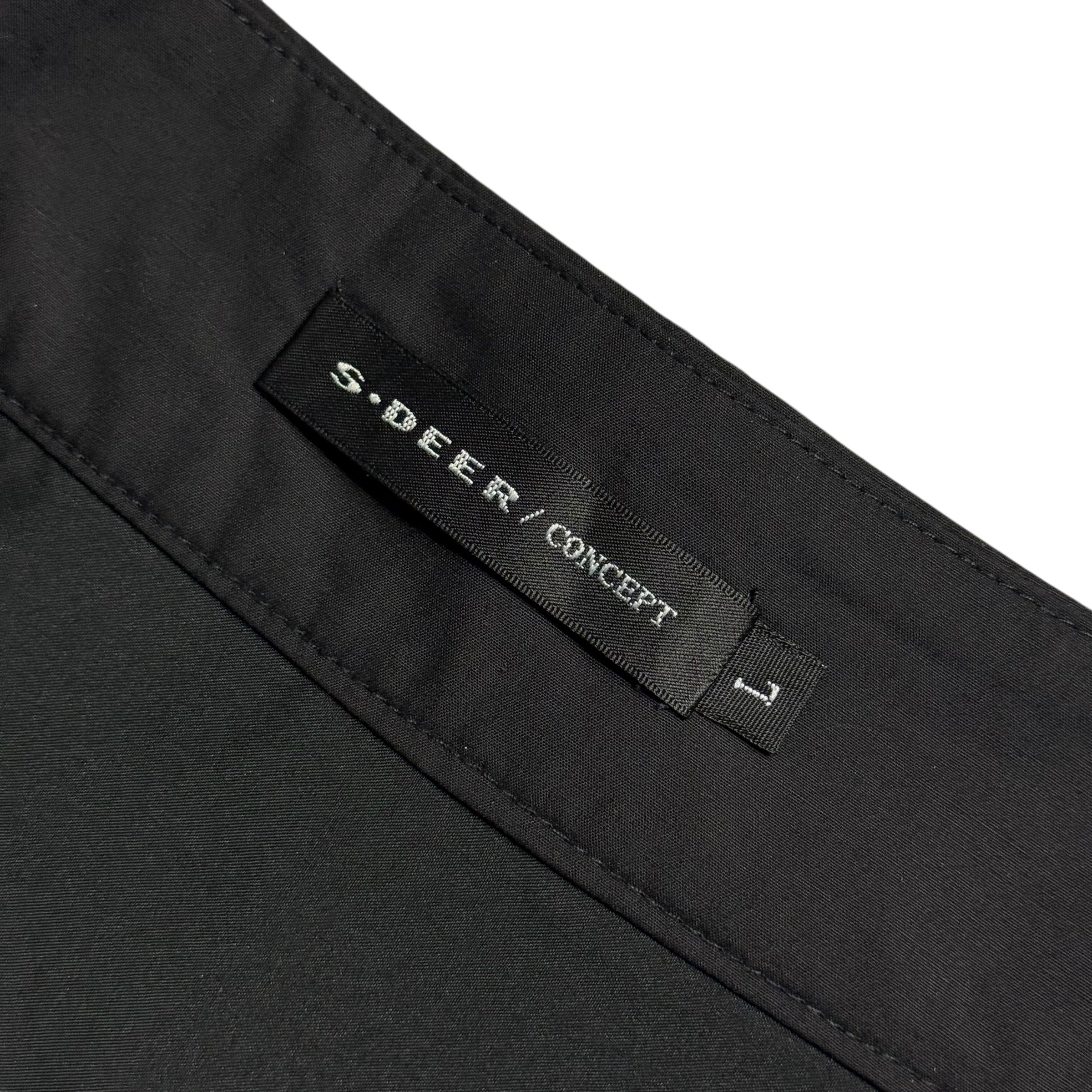 s·deer concept blackasymmetrical buckle skirt