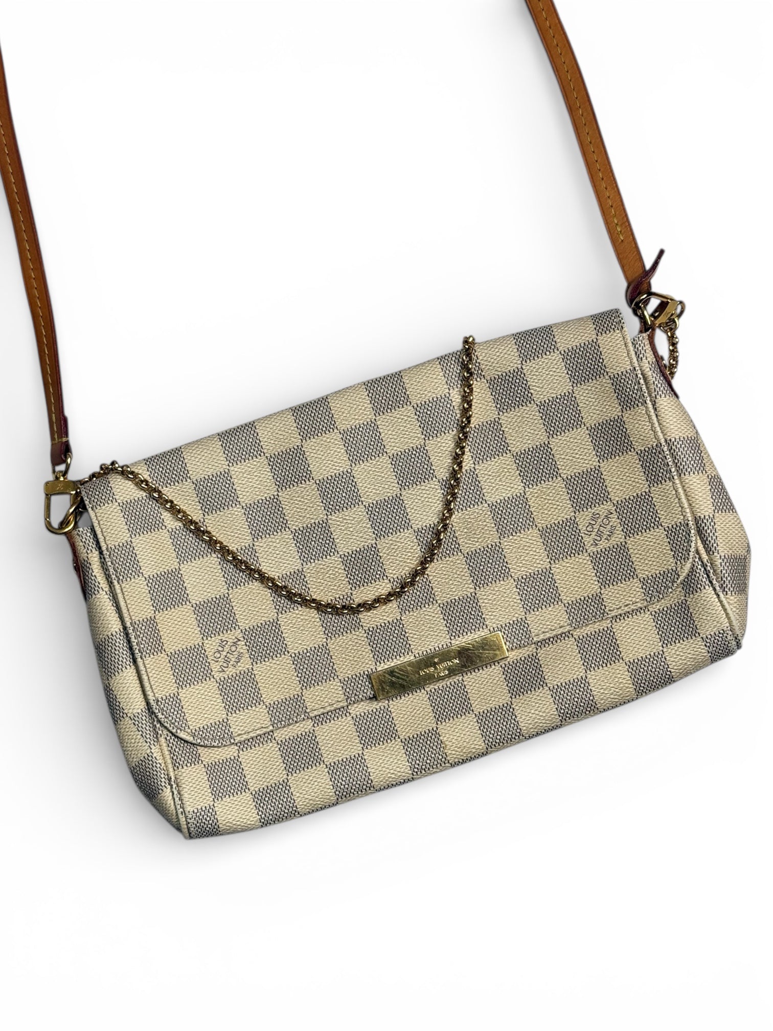 louis vuitton favorite mm damier azur crossbody