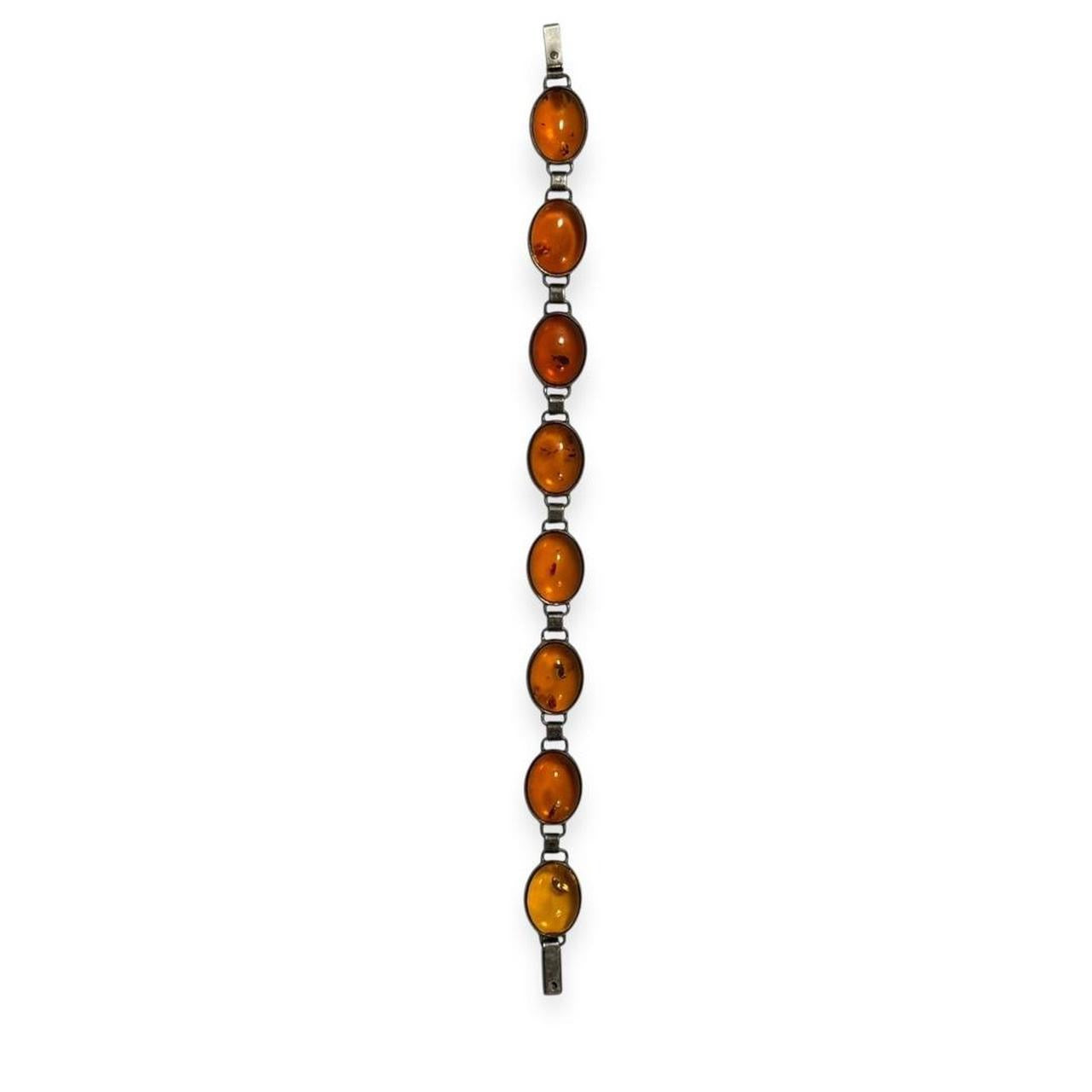 vintage baltic amber sterling silver bracelet