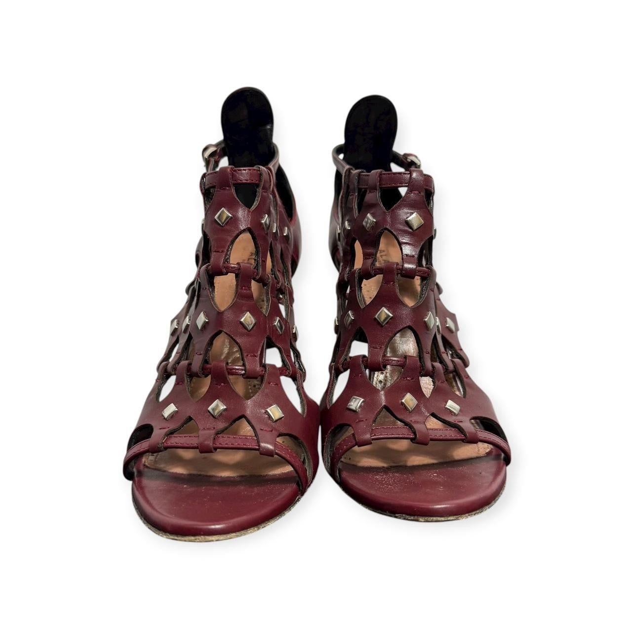 alaïa studded & caged stiletto heels