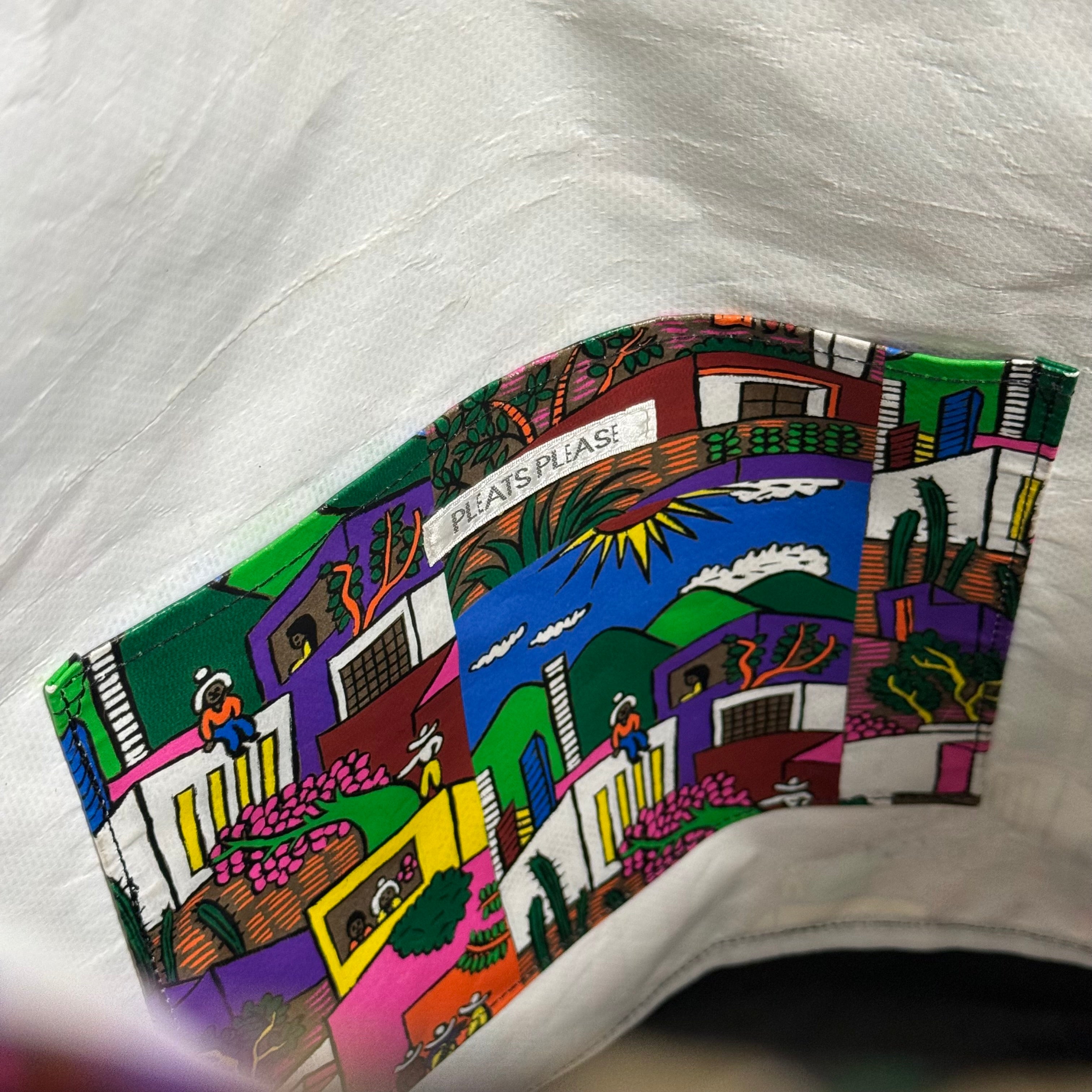 2011 aw pleats please issey miyake luz y color mexico village print messenger bag