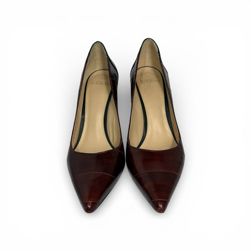alexandre birman paneled leather pointed toe pumps