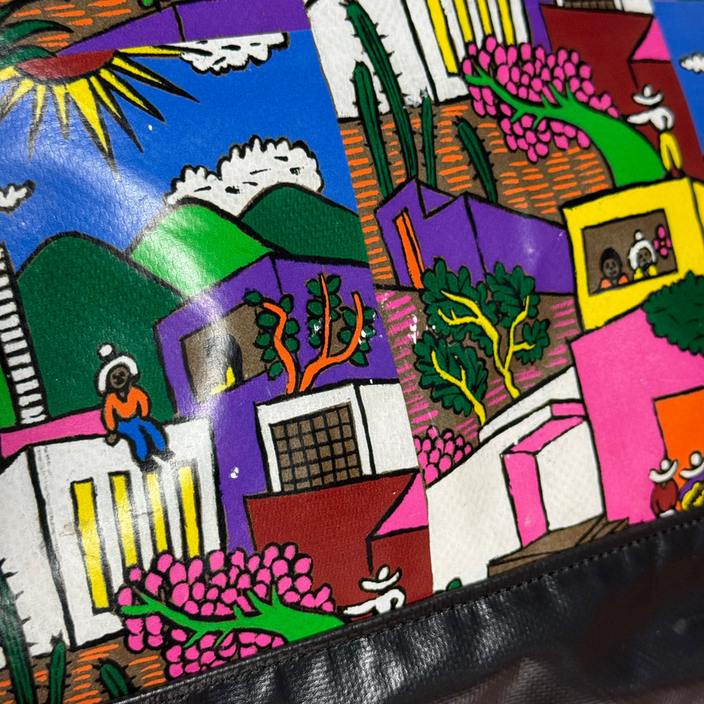 2011 aw pleats please issey miyake luz y color mexico village print messenger bag