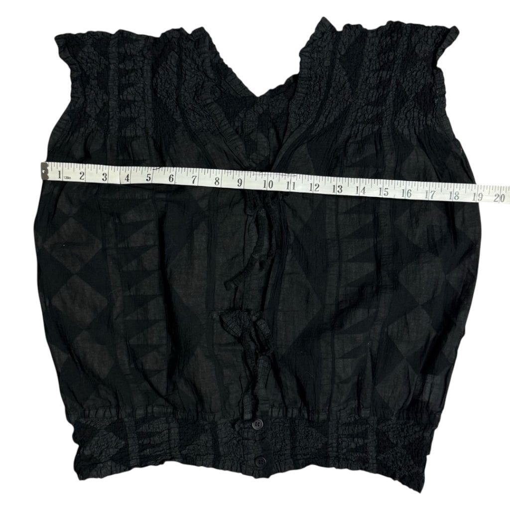 issey miyake me geometric tie front top