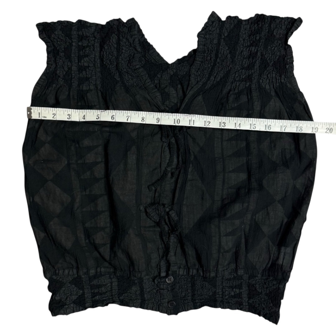 issey miyake me geometric tie front top