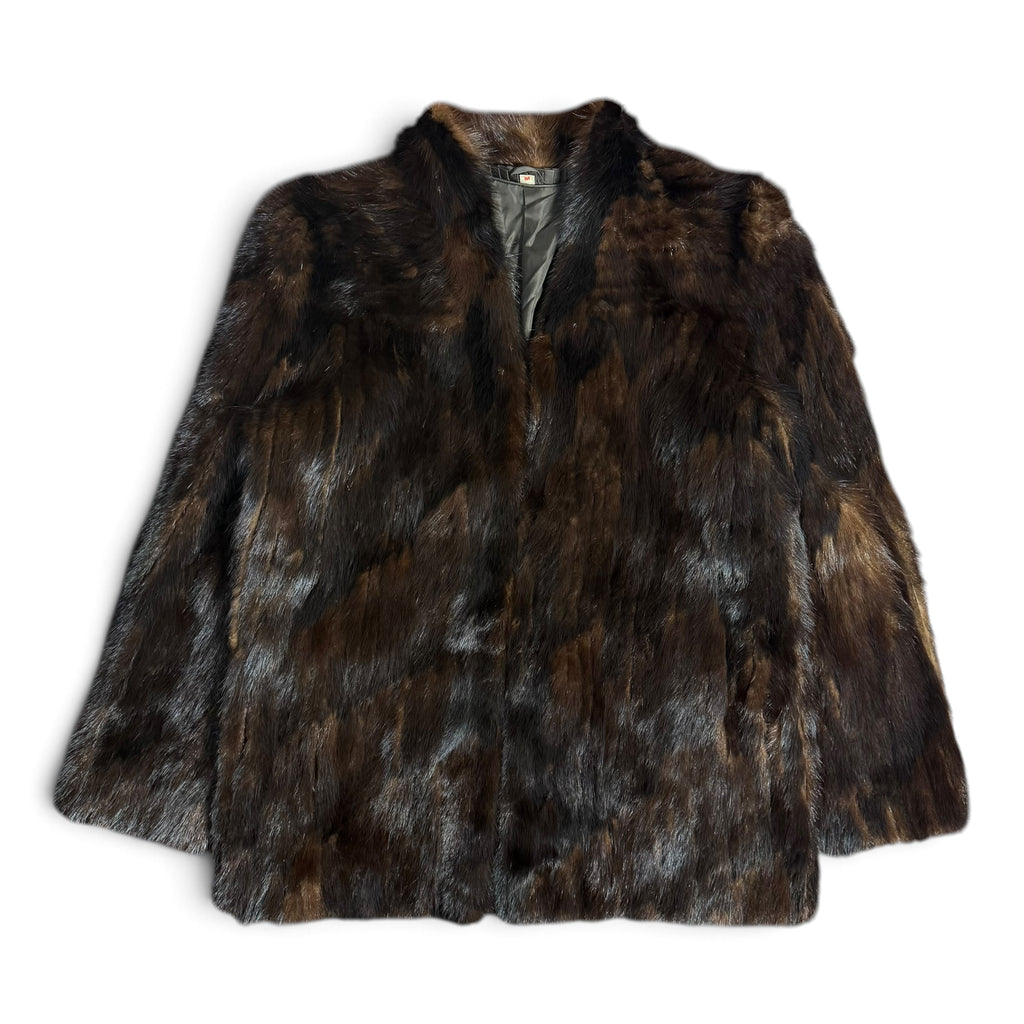 vintage genuine marten fur coat
