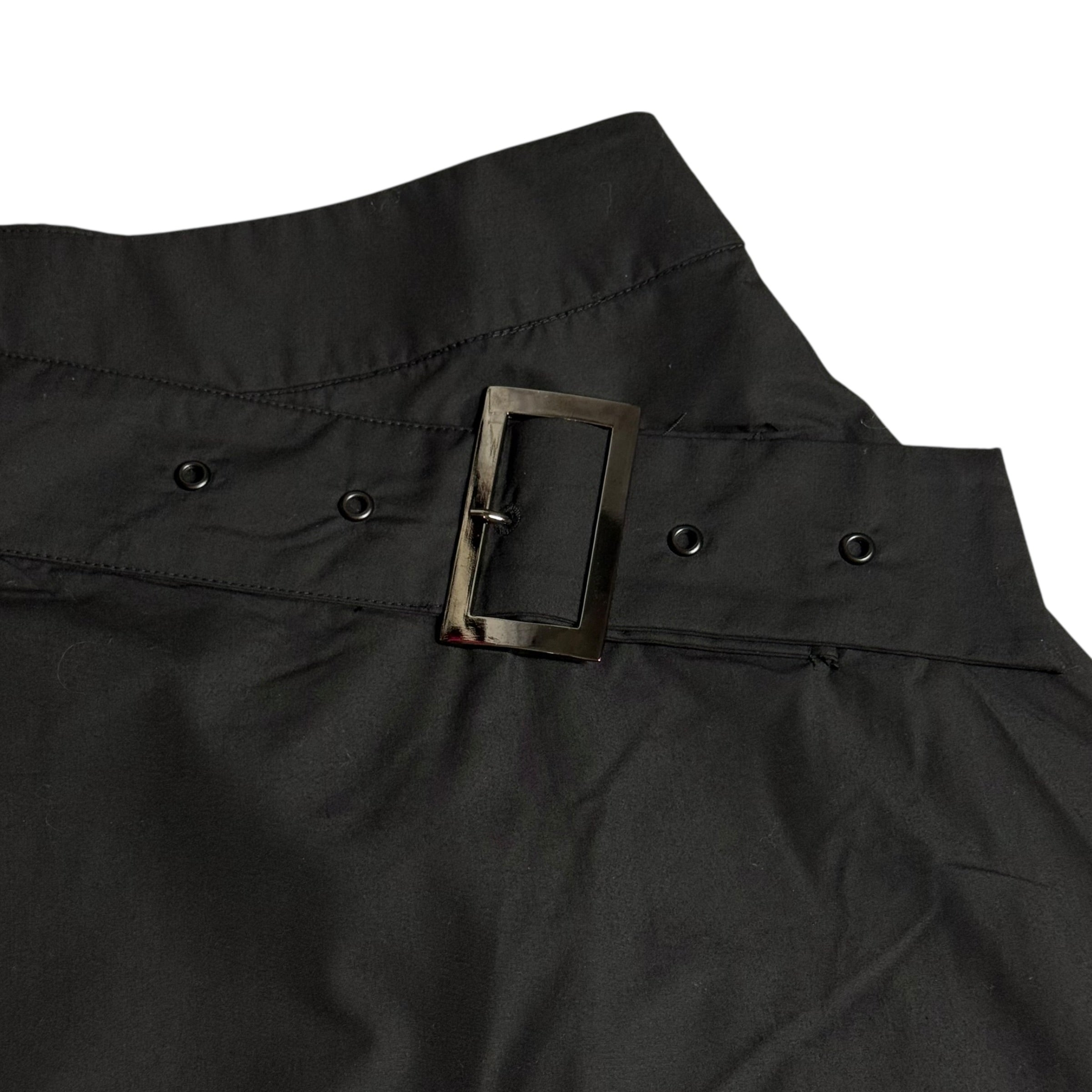 s·deer concept blackasymmetrical buckle skirt