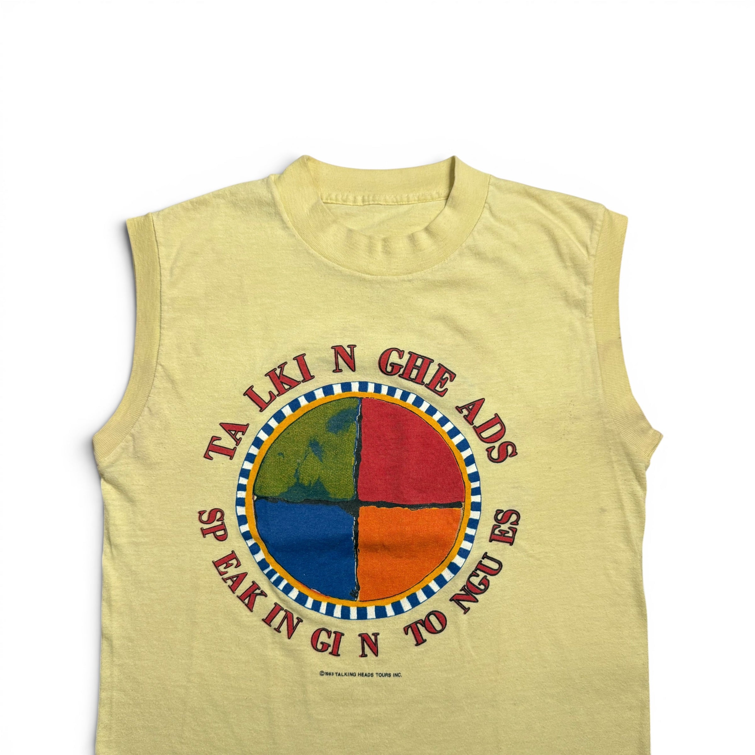 vintage 1983 talking heads speaking in tongues sleeveless tee
