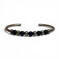 silpada sterling silver + navy blue sodalite flexible cuff bracelet