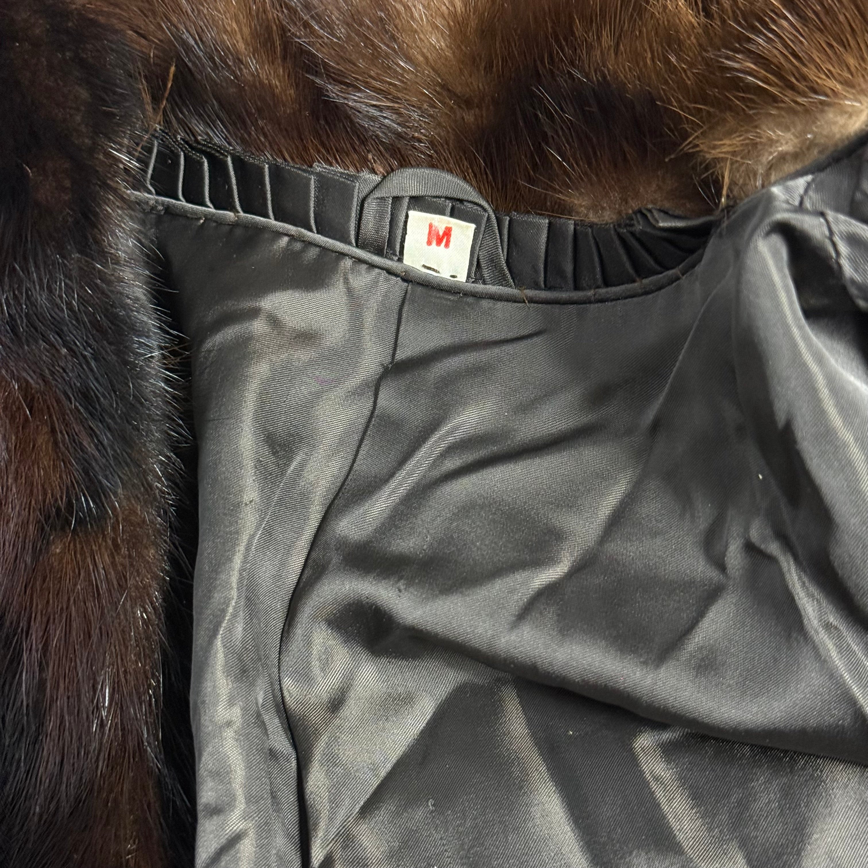 vintage genuine marten fur coat